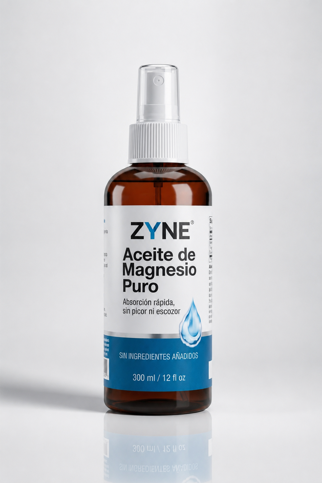 ZYNE® Aceite de Magnesio Puro 300 ml | Recuperación Muscular | Spray Tópico de Rápida Absorción